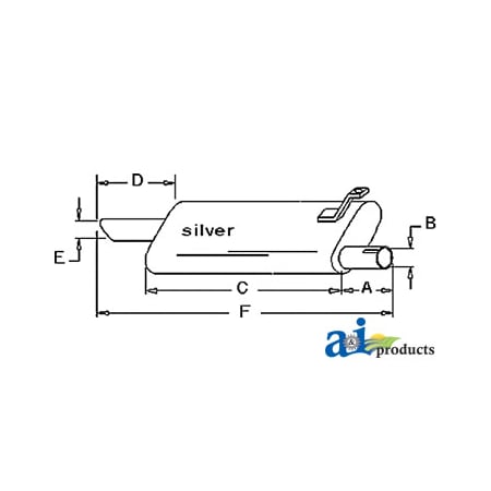 A & I Products Muffler 9.4" x8.9" x20.9" A-C7NN5230H